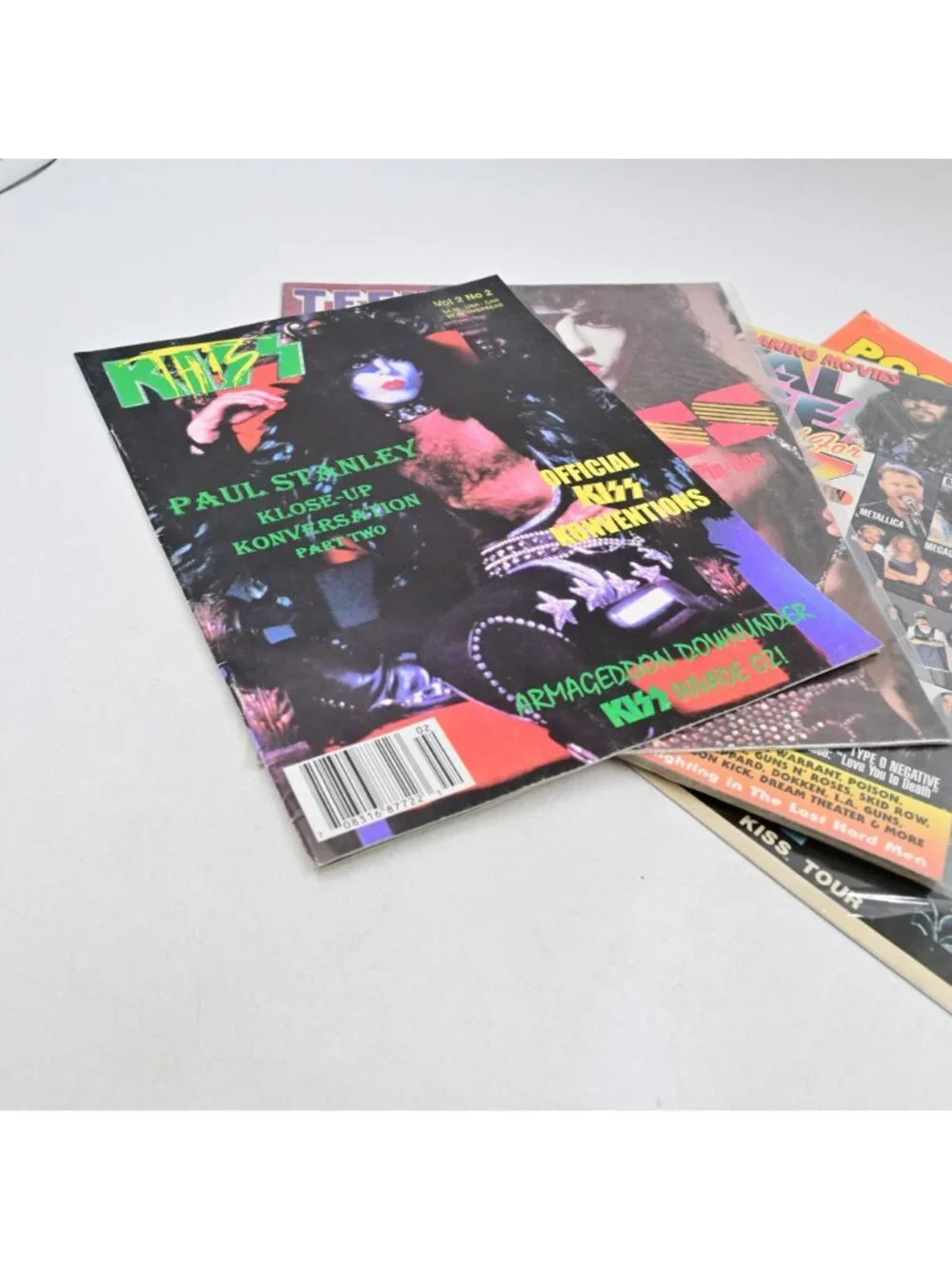 Kiss Poster Put-Ons + 3 Kiss Magazines